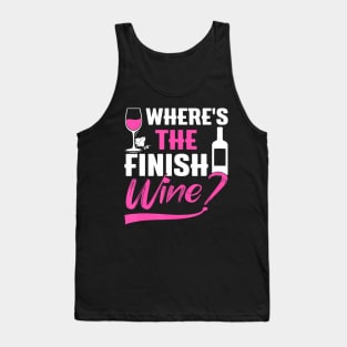 Where Is The Finish Wine  Runner Marathon Tank Top